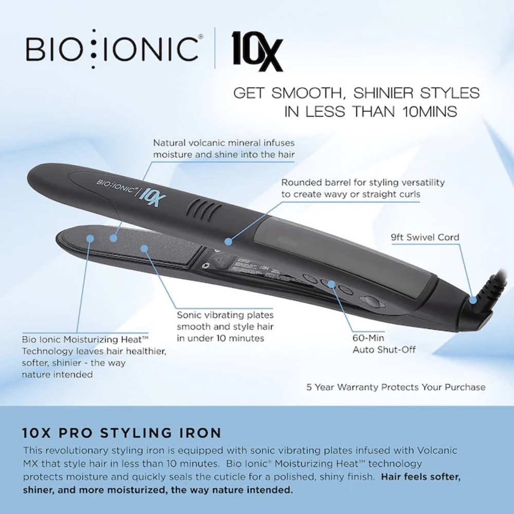 Bio Ionic 10x Pro Styling Iron *BRAND NEW* - Picture 2 of 14